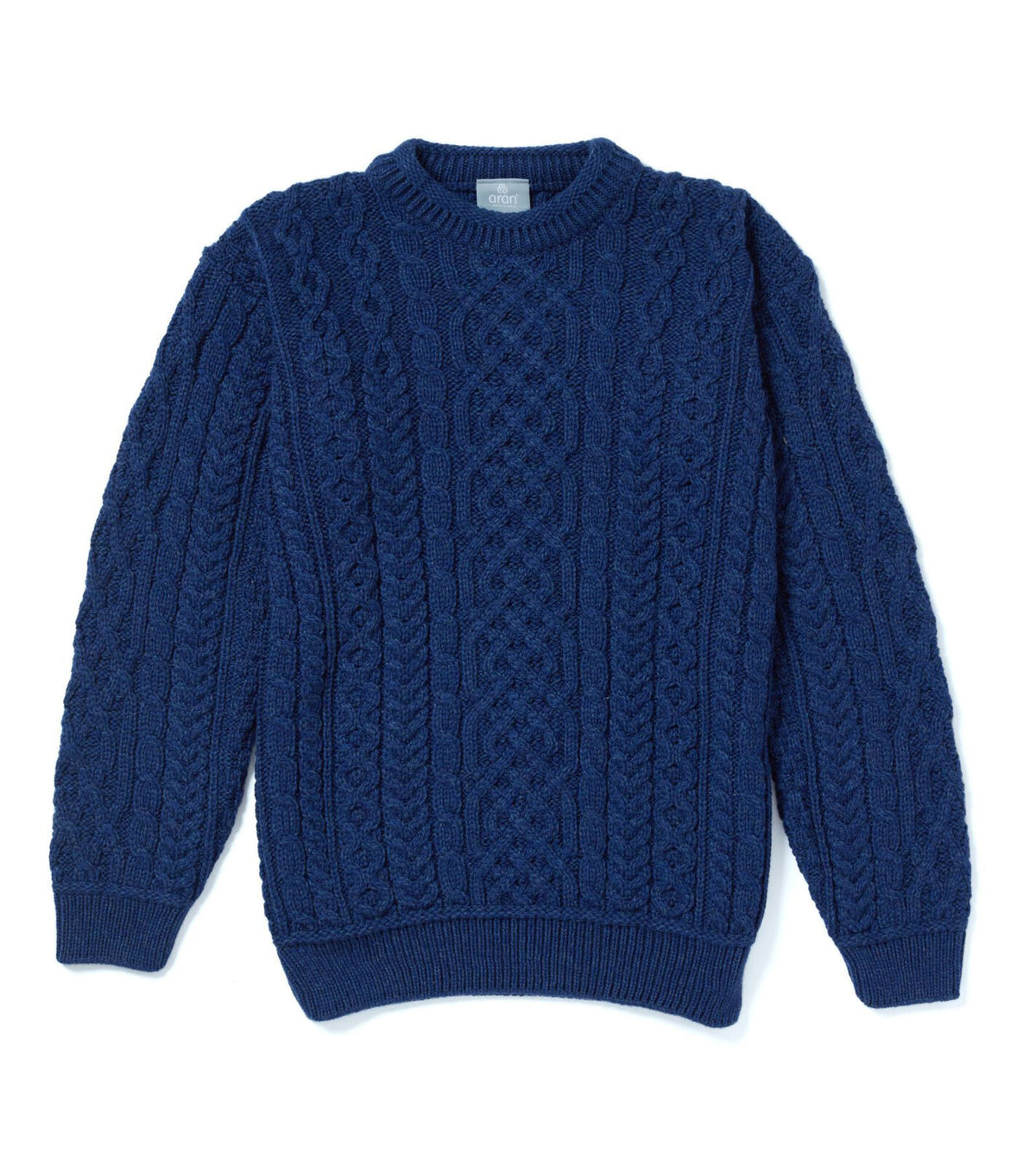 Men&#39;s Supersoft Merino Wool Celtic Crew Neck Sweater by Aran Mills - 2 Colours