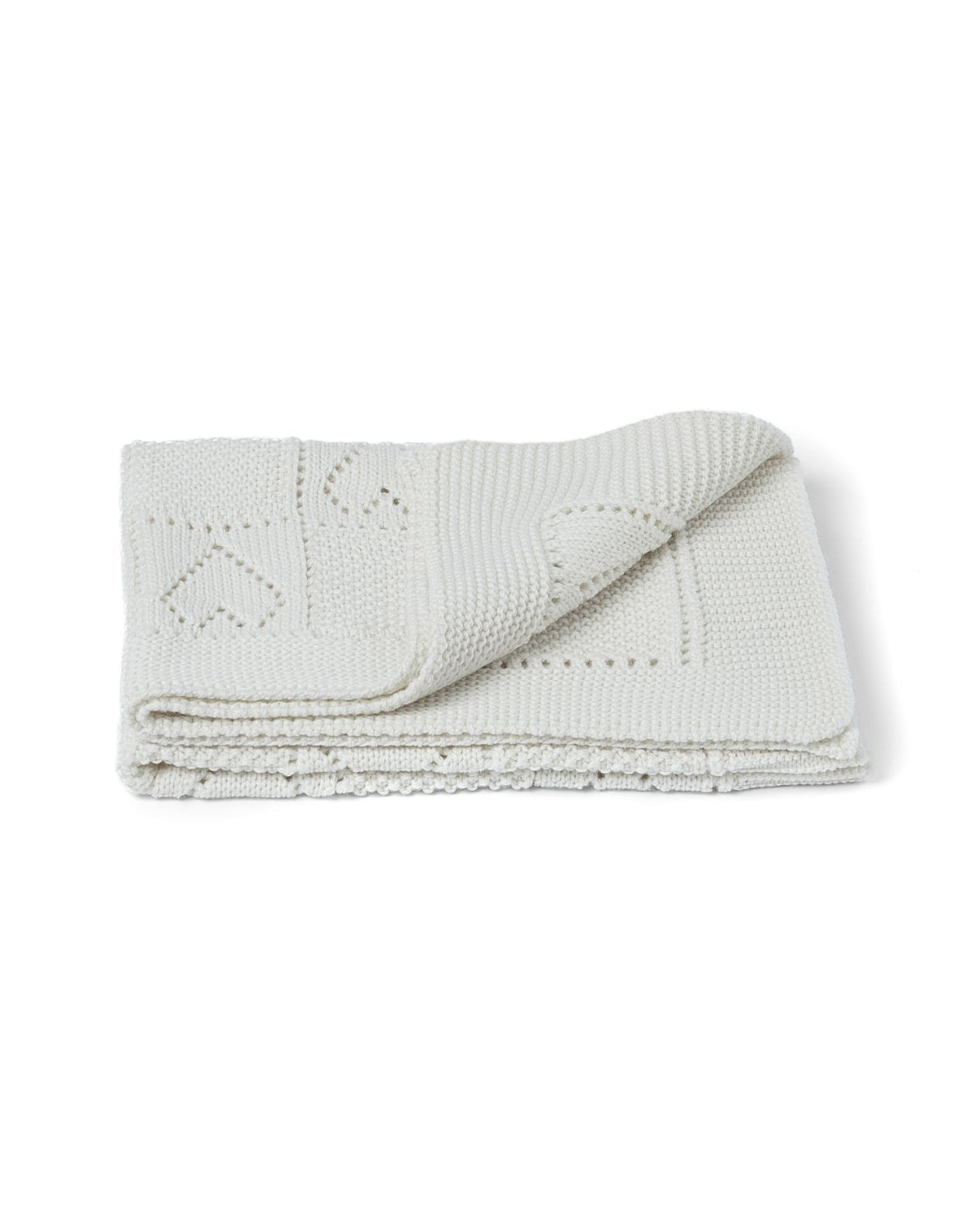 Baby Supersoft Merino Wool Blanket with Heart Design by Aran Mills - 2 Colours