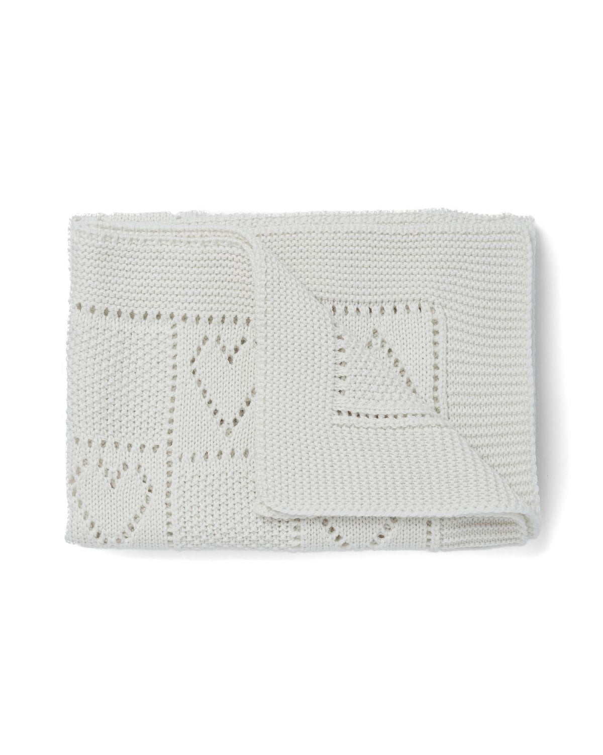 Baby Supersoft Merino Wool Blanket with Heart Design by Aran Mills - 2 Colours