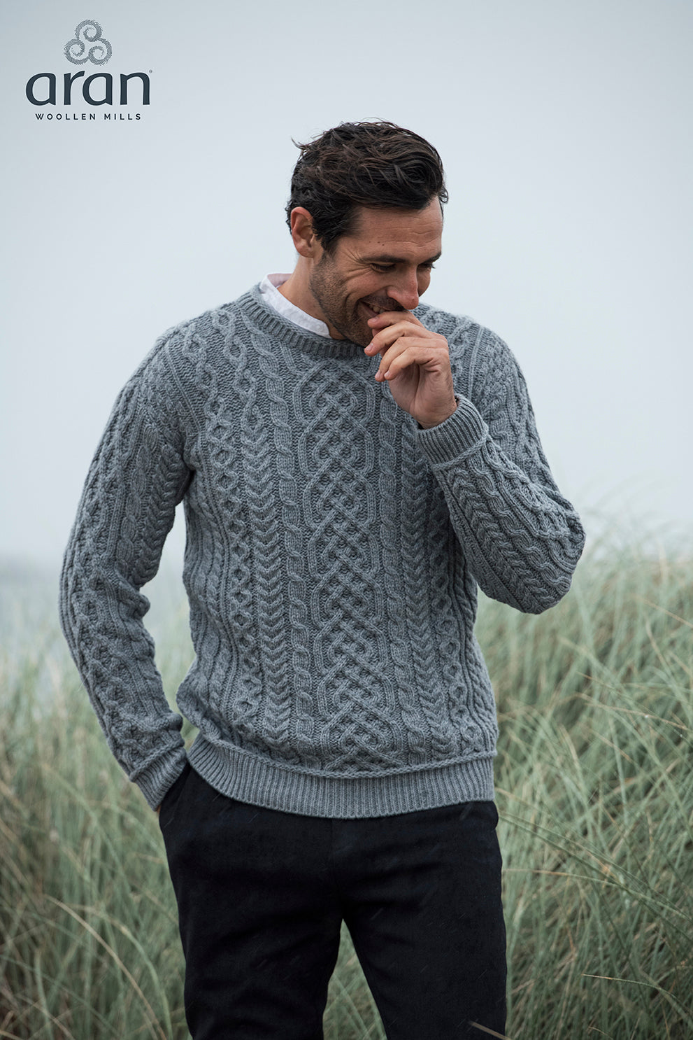 Aran Supersoft Men's Sweater | Natural - M