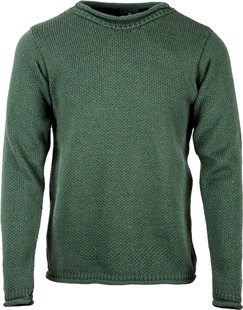 Men's Merino Wool Roll Neck Sweater by Aran Mills Colours