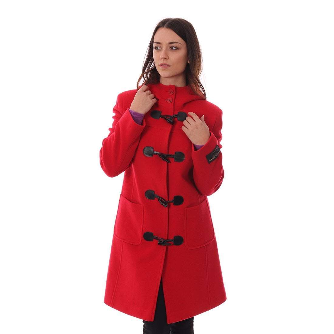 Women&#39;s Cashmere Duffle Coat in Red