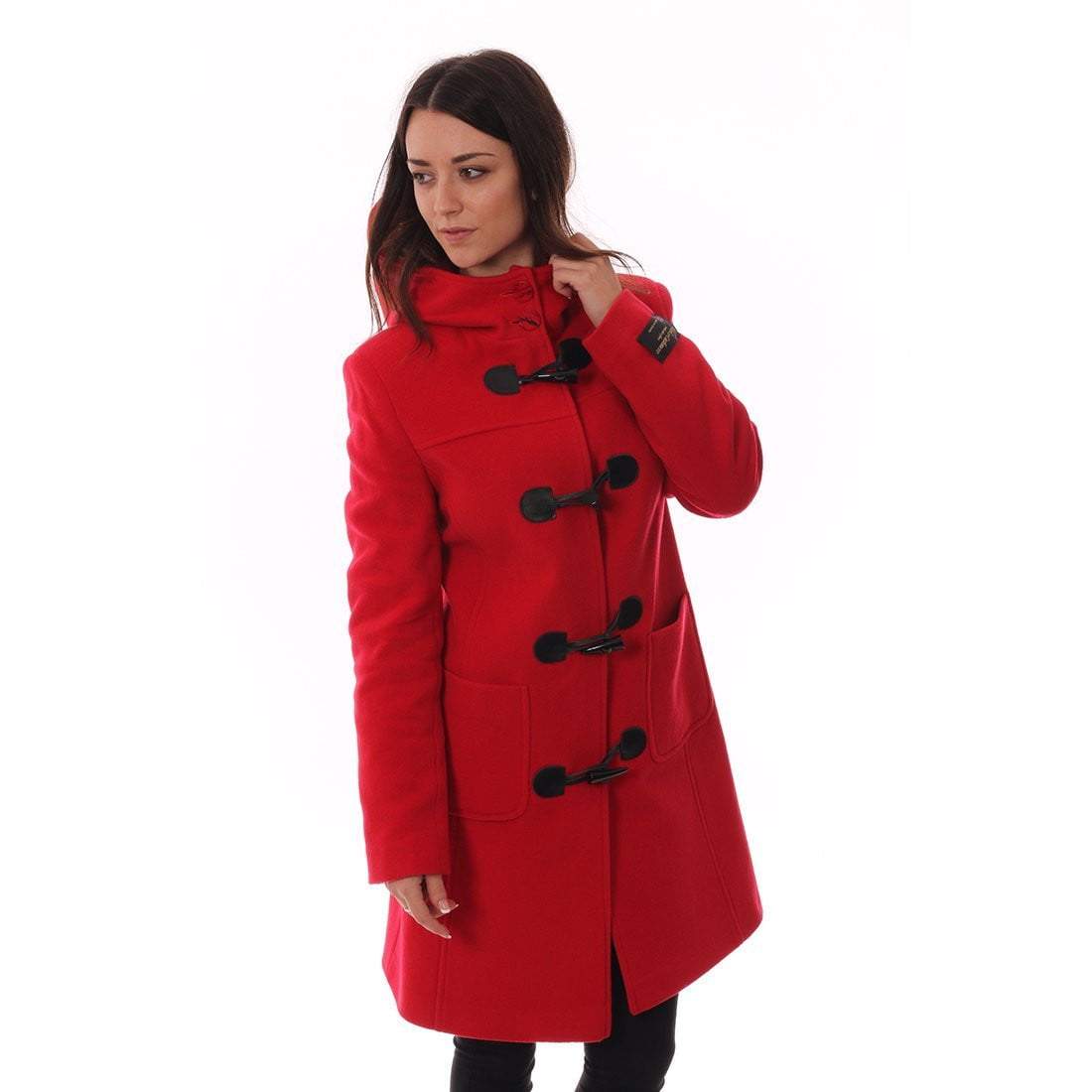 Women&#39;s Cashmere Duffle Coat in Red